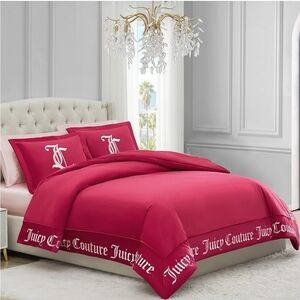 💕🔹️Juicy Couture - Comforter Set - Gothic Design Bedding - KING - 3 Piece Set